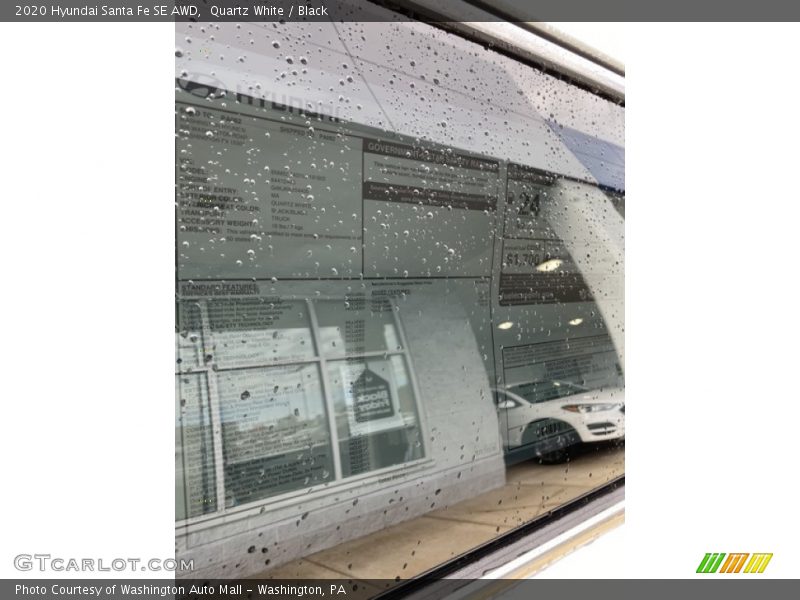 Quartz White / Black 2020 Hyundai Santa Fe SE AWD