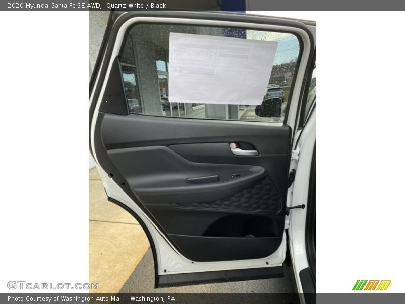 Quartz White / Black 2020 Hyundai Santa Fe SE AWD