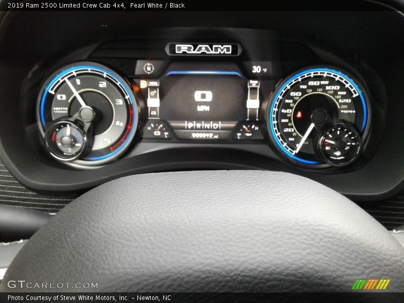 Pearl White / Black 2019 Ram 2500 Limited Crew Cab 4x4
