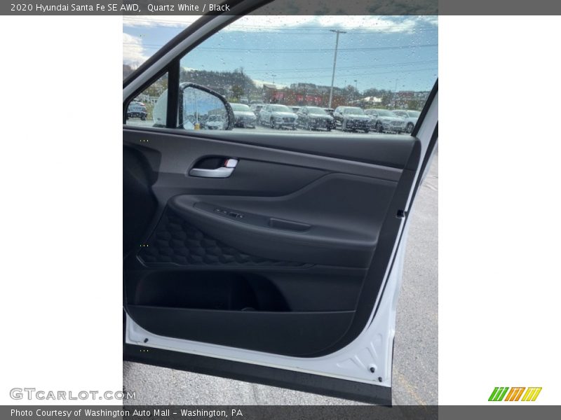 Quartz White / Black 2020 Hyundai Santa Fe SE AWD