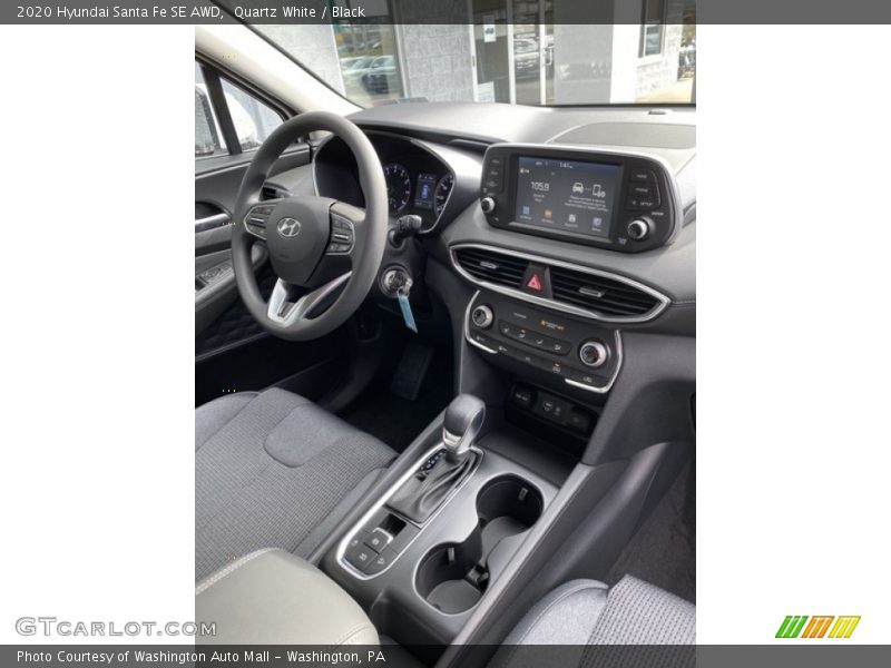 Quartz White / Black 2020 Hyundai Santa Fe SE AWD
