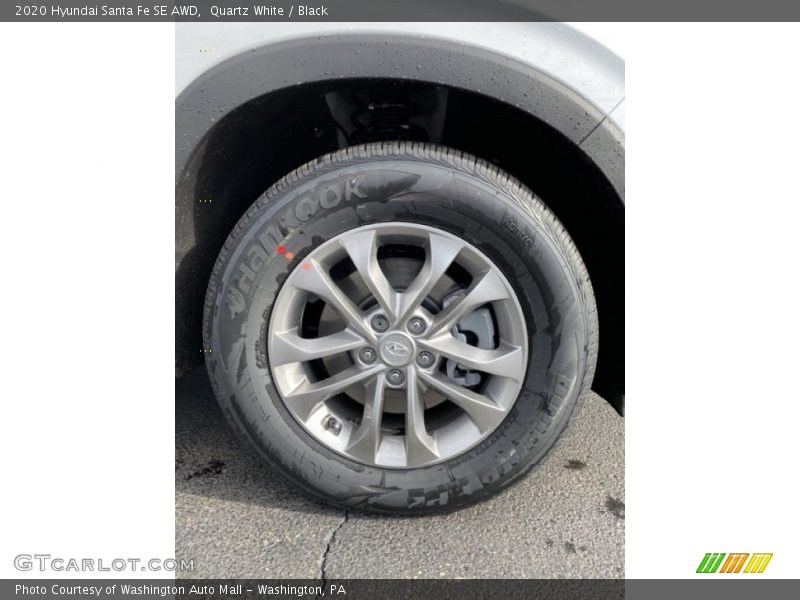 Quartz White / Black 2020 Hyundai Santa Fe SE AWD