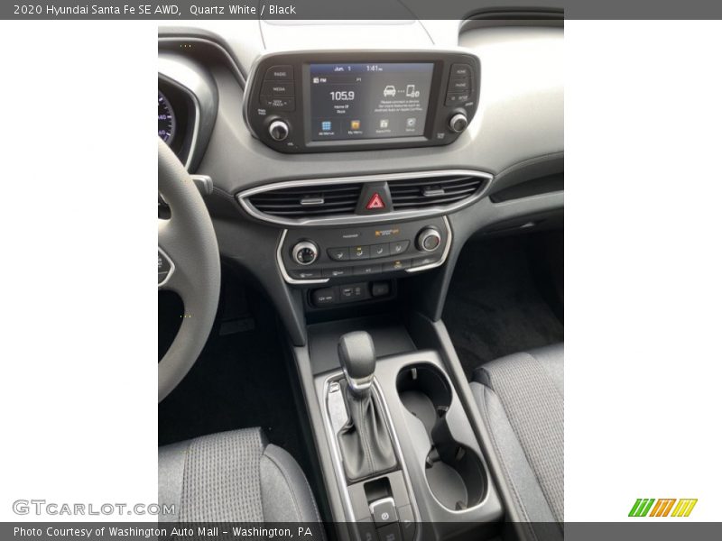 Quartz White / Black 2020 Hyundai Santa Fe SE AWD