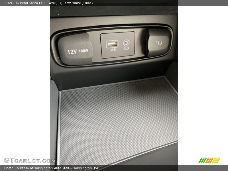 Quartz White / Black 2020 Hyundai Santa Fe SE AWD