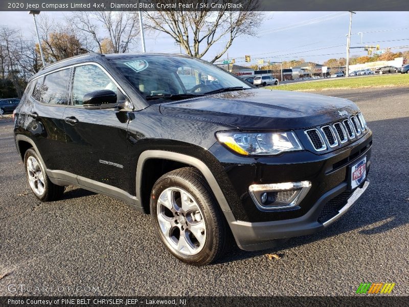 Diamond Black Crystal Pearl / Ski Gray/Black 2020 Jeep Compass Limted 4x4