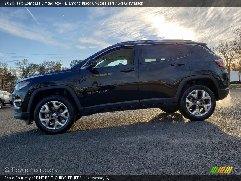 Diamond Black Crystal Pearl / Ski Gray/Black 2020 Jeep Compass Limted 4x4