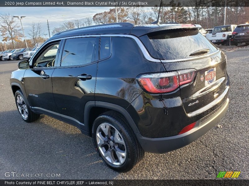 Diamond Black Crystal Pearl / Ski Gray/Black 2020 Jeep Compass Limted 4x4