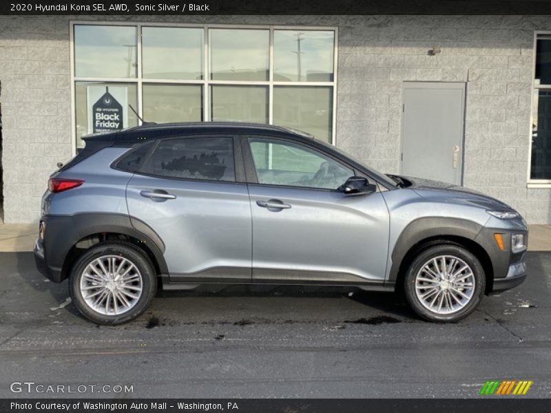 Sonic Silver / Black 2020 Hyundai Kona SEL AWD
