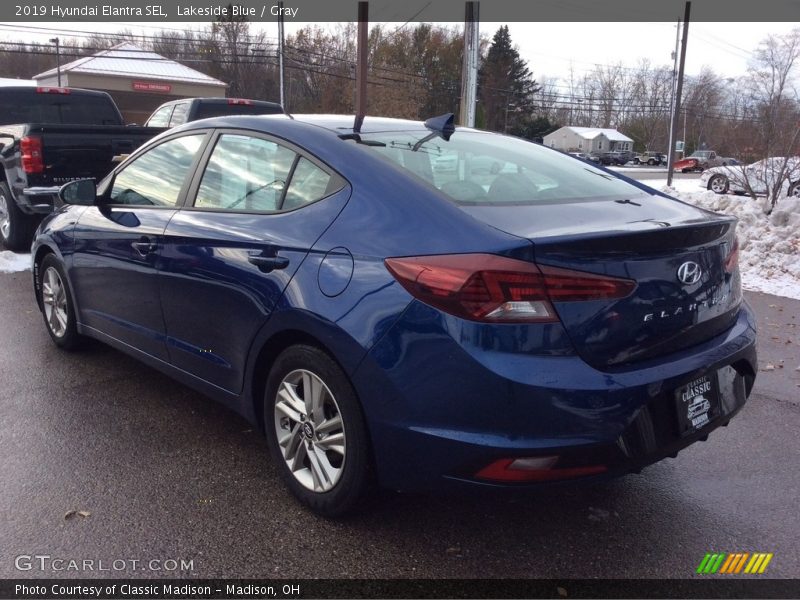 Lakeside Blue / Gray 2019 Hyundai Elantra SEL