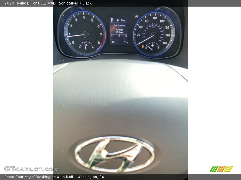 Sonic Silver / Black 2020 Hyundai Kona SEL AWD