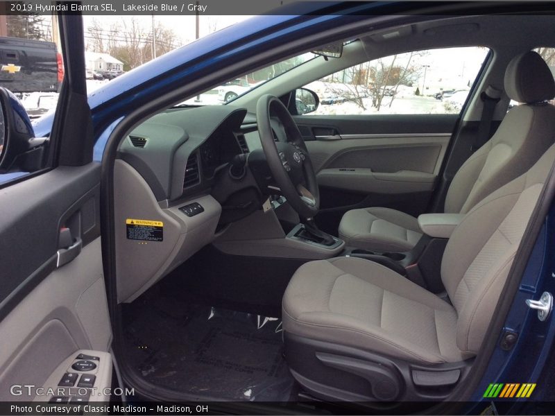 Lakeside Blue / Gray 2019 Hyundai Elantra SEL