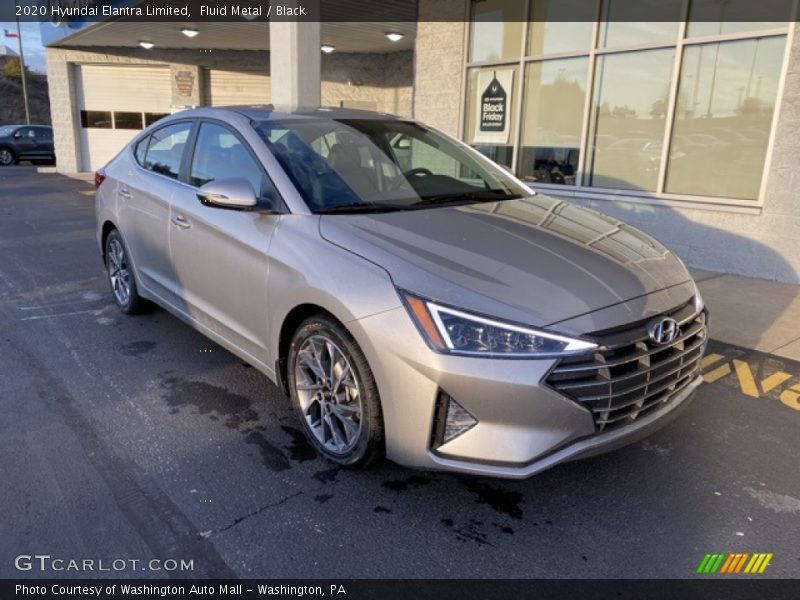 Fluid Metal / Black 2020 Hyundai Elantra Limited