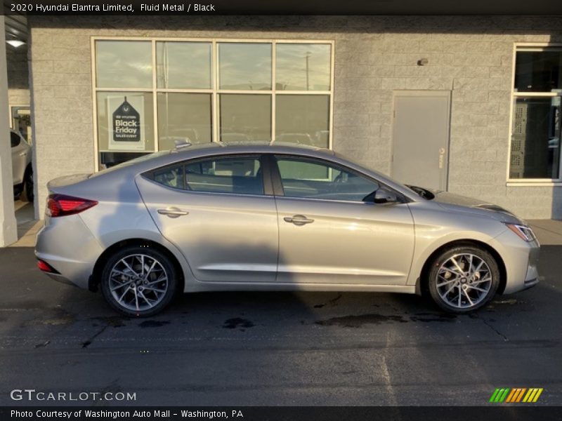 Fluid Metal / Black 2020 Hyundai Elantra Limited