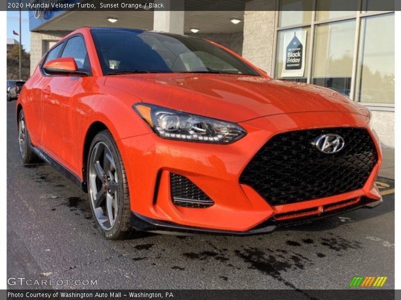 Sunset Orange / Black 2020 Hyundai Veloster Turbo