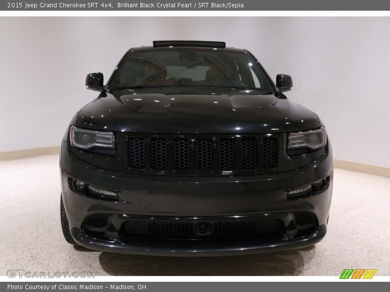 Brilliant Black Crystal Pearl / SRT Black/Sepia 2015 Jeep Grand Cherokee SRT 4x4