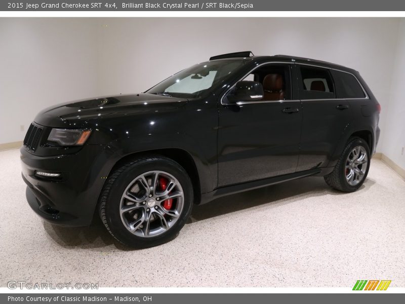 Brilliant Black Crystal Pearl / SRT Black/Sepia 2015 Jeep Grand Cherokee SRT 4x4