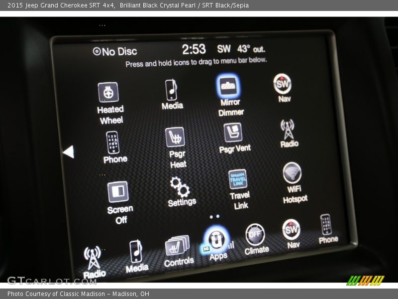 Brilliant Black Crystal Pearl / SRT Black/Sepia 2015 Jeep Grand Cherokee SRT 4x4