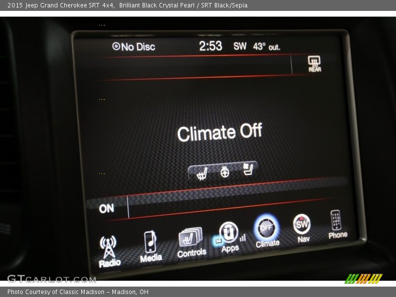 Brilliant Black Crystal Pearl / SRT Black/Sepia 2015 Jeep Grand Cherokee SRT 4x4