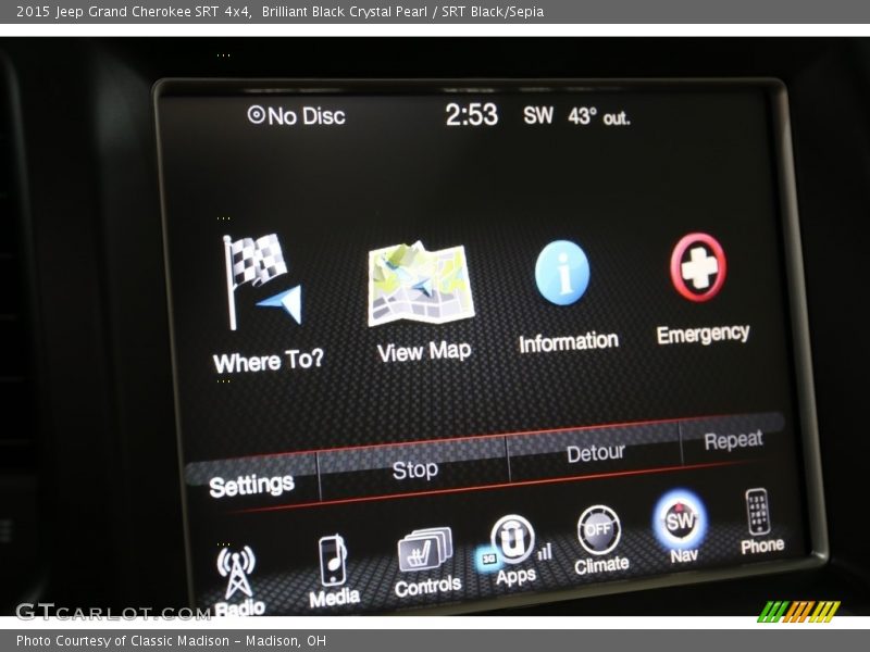 Brilliant Black Crystal Pearl / SRT Black/Sepia 2015 Jeep Grand Cherokee SRT 4x4