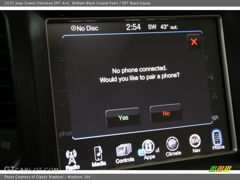 Brilliant Black Crystal Pearl / SRT Black/Sepia 2015 Jeep Grand Cherokee SRT 4x4