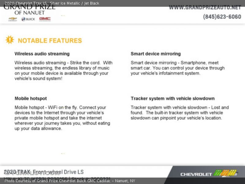 Silver Ice Metallic / Jet Black 2020 Chevrolet Trax LS