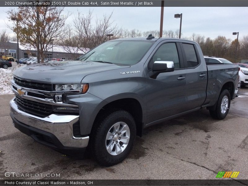 Satin Steel Metallic / Jet Black 2020 Chevrolet Silverado 1500 LT Double Cab 4x4