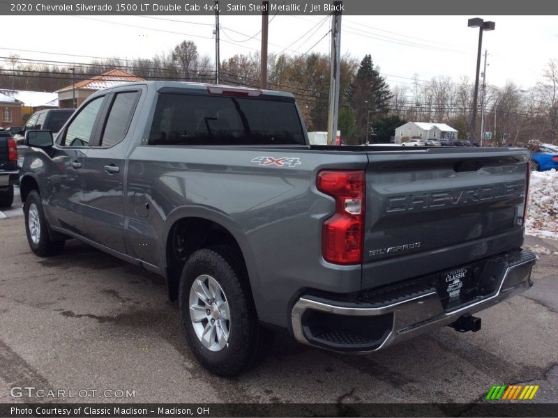 Satin Steel Metallic / Jet Black 2020 Chevrolet Silverado 1500 LT Double Cab 4x4