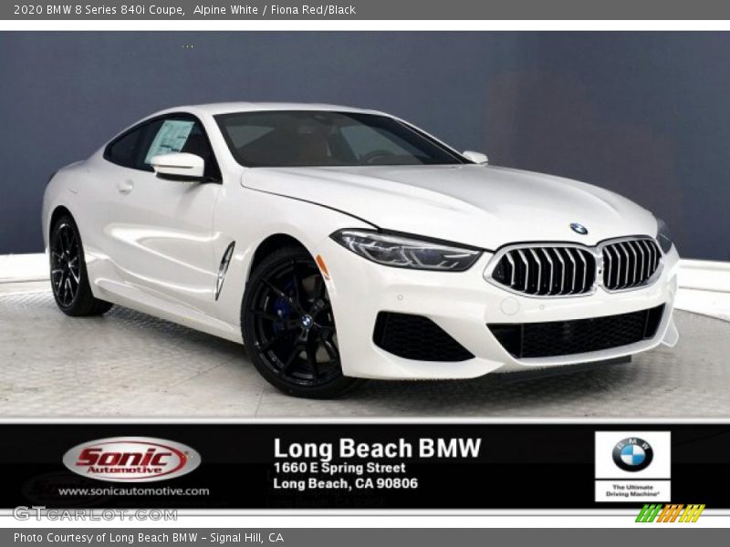 Alpine White / Fiona Red/Black 2020 BMW 8 Series 840i Coupe