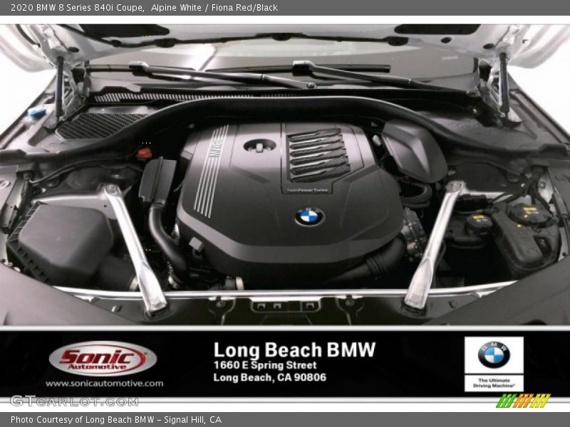 Alpine White / Fiona Red/Black 2020 BMW 8 Series 840i Coupe