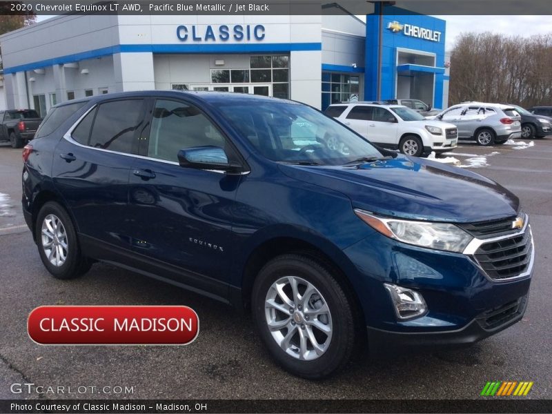 Pacific Blue Metallic / Jet Black 2020 Chevrolet Equinox LT AWD