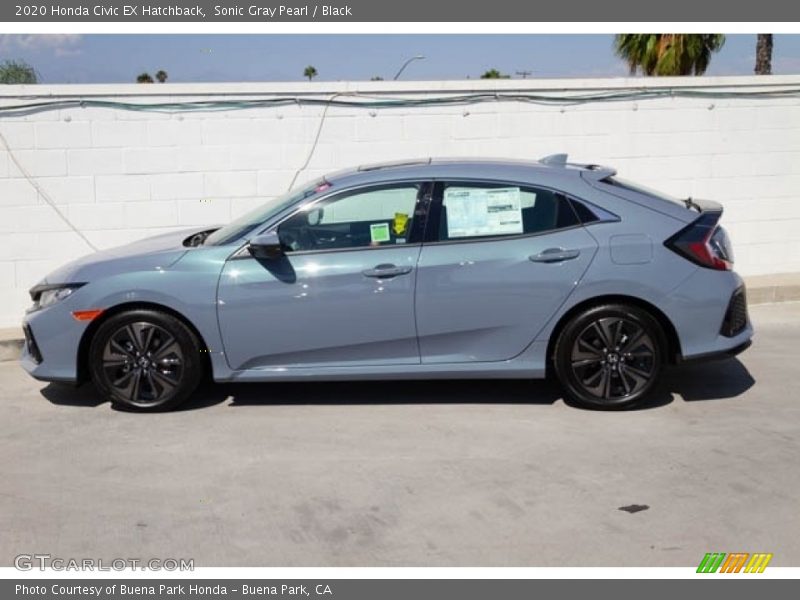 Sonic Gray Pearl / Black 2020 Honda Civic EX Hatchback