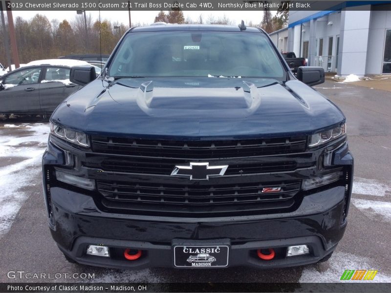 Northsky Blue Metallic / Jet Black 2019 Chevrolet Silverado 1500 Custom Z71 Trail Boss Double Cab 4WD