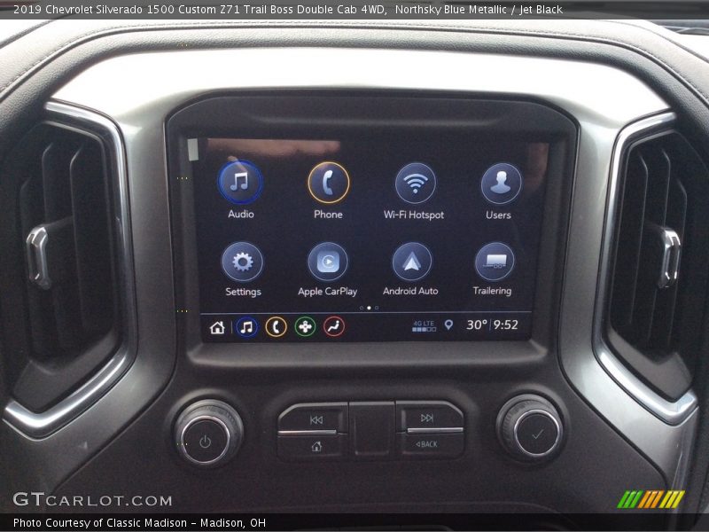 Northsky Blue Metallic / Jet Black 2019 Chevrolet Silverado 1500 Custom Z71 Trail Boss Double Cab 4WD