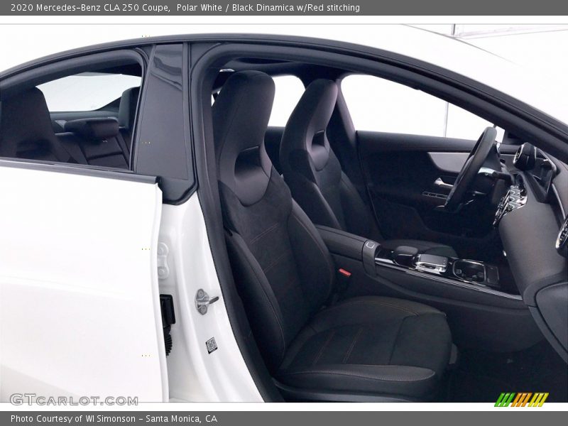 Polar White / Black Dinamica w/Red stitching 2020 Mercedes-Benz CLA 250 Coupe