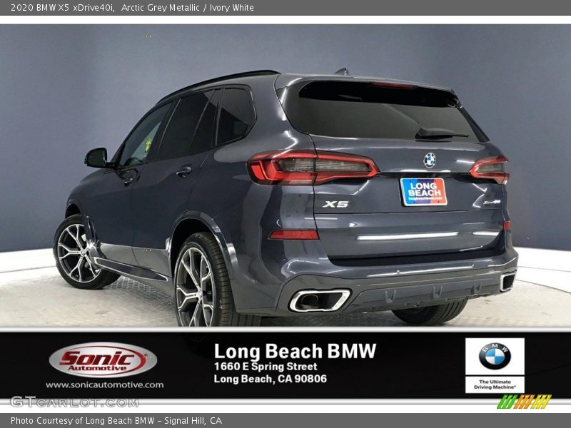 Arctic Grey Metallic / Ivory White 2020 BMW X5 xDrive40i