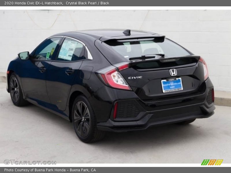 Crystal Black Pearl / Black 2020 Honda Civic EX-L Hatchback