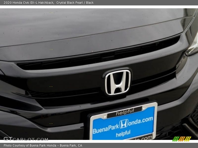 Crystal Black Pearl / Black 2020 Honda Civic EX-L Hatchback