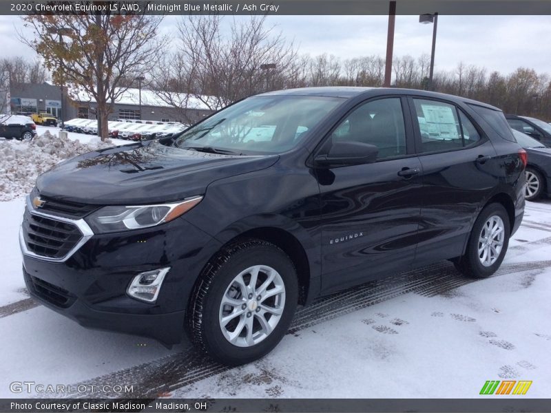 Midnight Blue Metallic / Ash Gray 2020 Chevrolet Equinox LS AWD