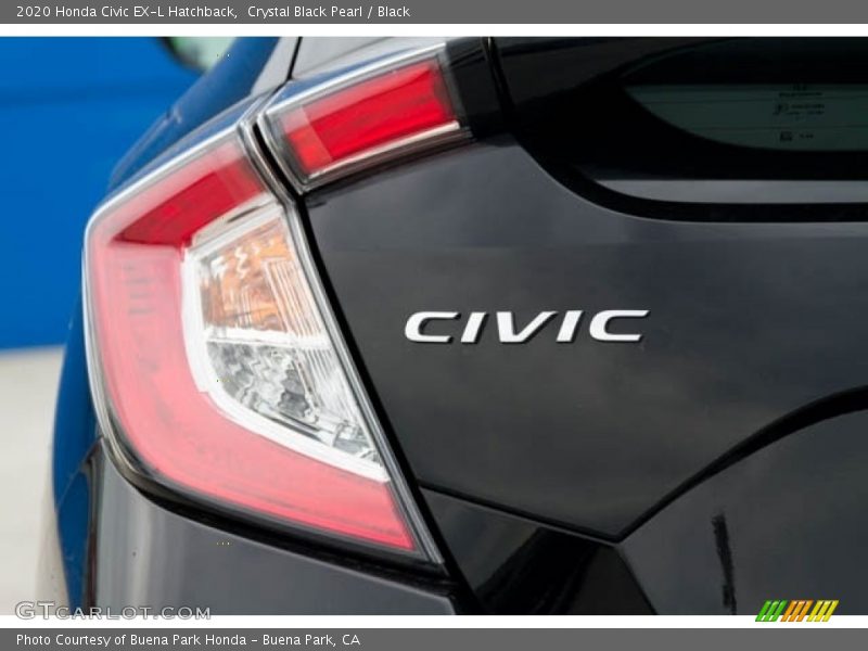 Crystal Black Pearl / Black 2020 Honda Civic EX-L Hatchback
