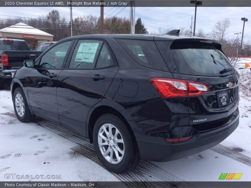 Midnight Blue Metallic / Ash Gray 2020 Chevrolet Equinox LS AWD