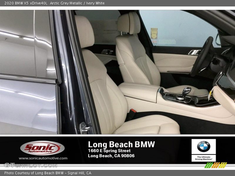 Arctic Grey Metallic / Ivory White 2020 BMW X5 xDrive40i