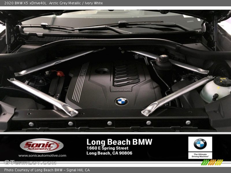Arctic Grey Metallic / Ivory White 2020 BMW X5 xDrive40i