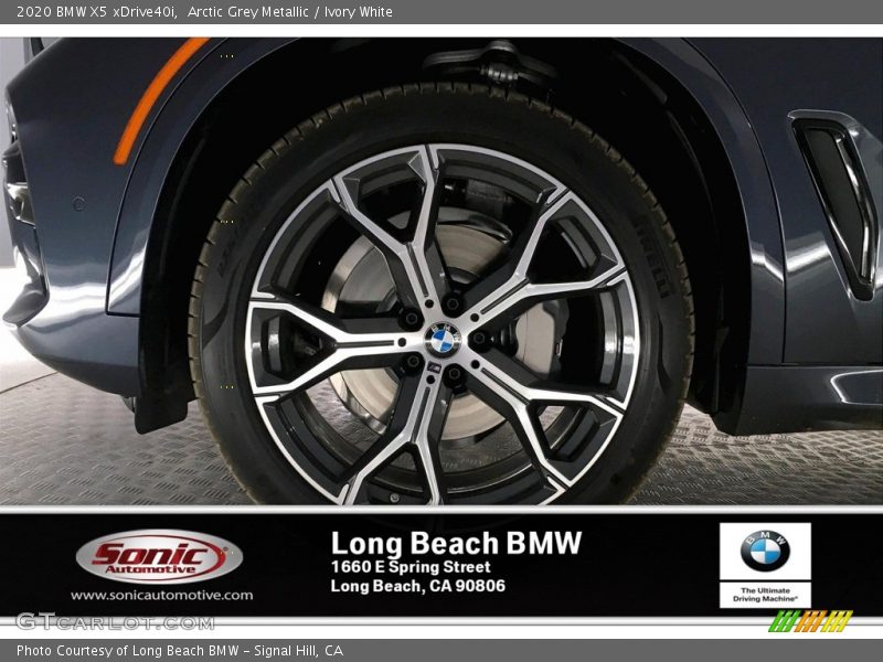 Arctic Grey Metallic / Ivory White 2020 BMW X5 xDrive40i