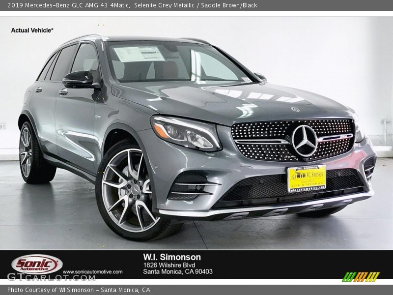Selenite Grey Metallic / Saddle Brown/Black 2019 Mercedes-Benz GLC AMG 43 4Matic