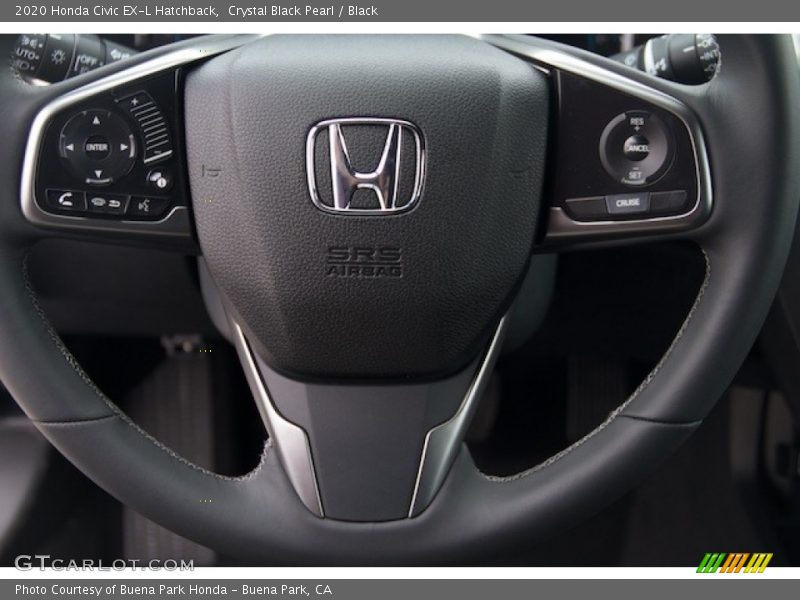 Crystal Black Pearl / Black 2020 Honda Civic EX-L Hatchback