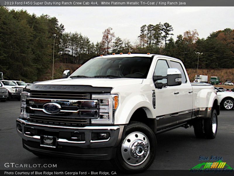 White Platinum Metallic Tri-Coat / King Ranch Java 2019 Ford F450 Super Duty King Ranch Crew Cab 4x4