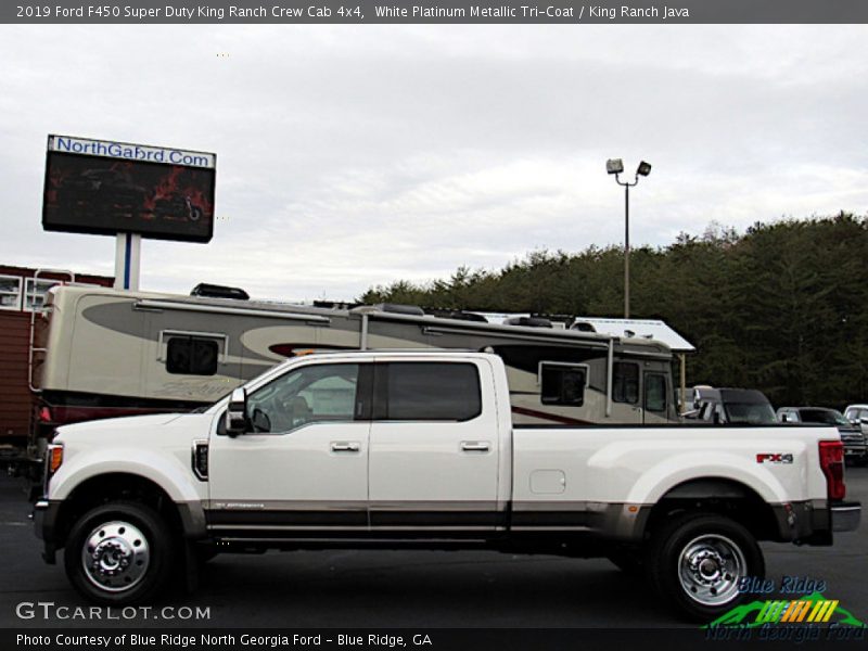 White Platinum Metallic Tri-Coat / King Ranch Java 2019 Ford F450 Super Duty King Ranch Crew Cab 4x4