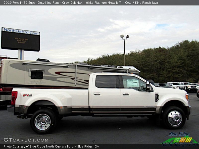 White Platinum Metallic Tri-Coat / King Ranch Java 2019 Ford F450 Super Duty King Ranch Crew Cab 4x4
