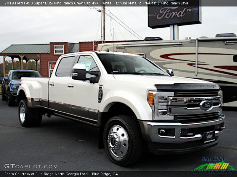 White Platinum Metallic Tri-Coat / King Ranch Java 2019 Ford F450 Super Duty King Ranch Crew Cab 4x4