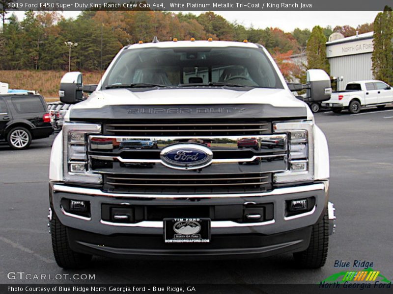 White Platinum Metallic Tri-Coat / King Ranch Java 2019 Ford F450 Super Duty King Ranch Crew Cab 4x4